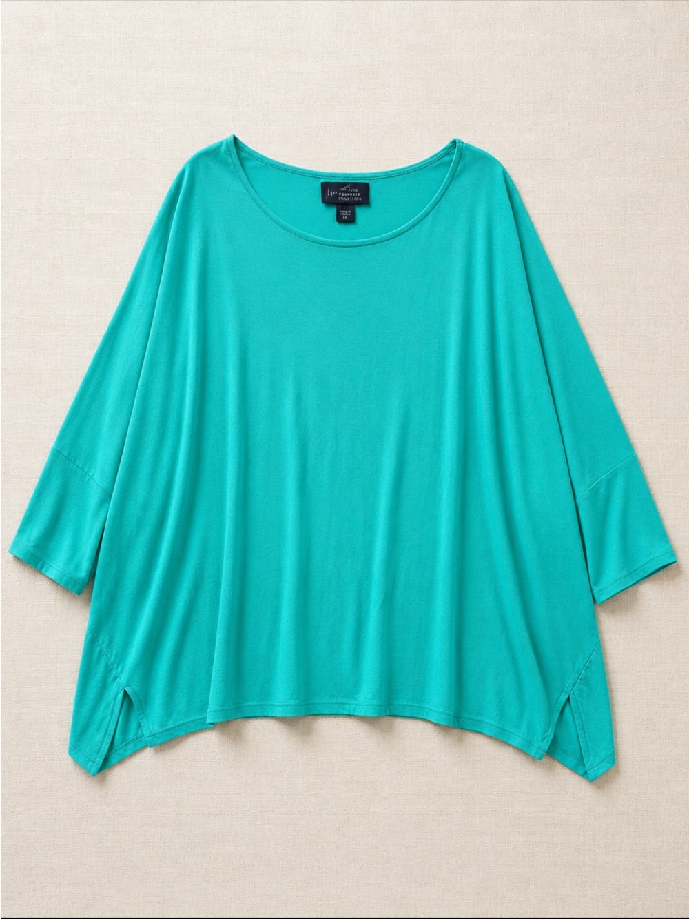J. Jill Wearever 3X Turquoise Tunic Top Oversized Soft Stretch Viscose Capsule